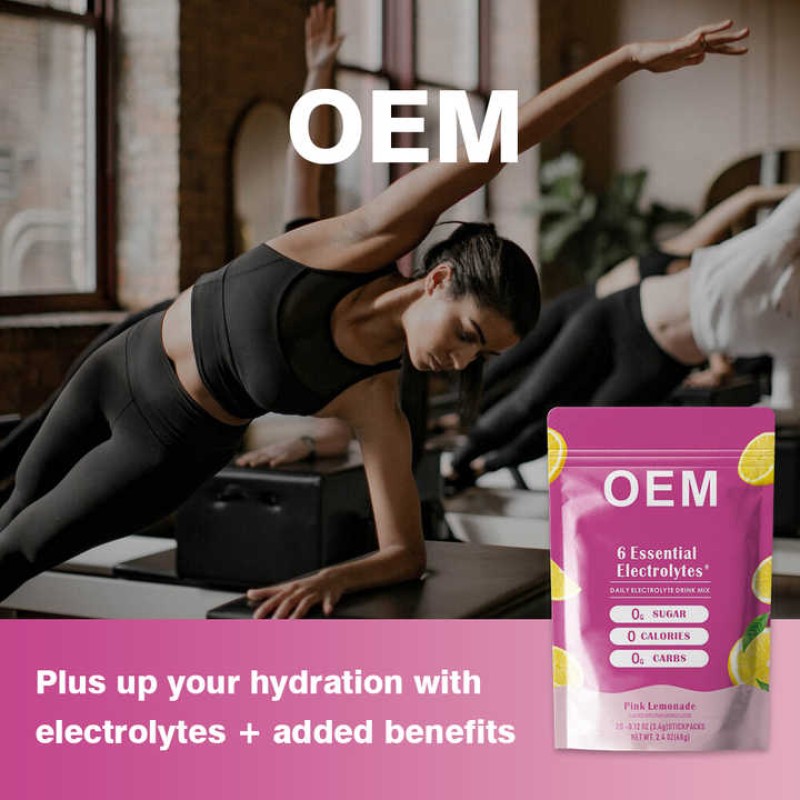Custom Sugar Free Hydration Drink Mix Electrolytes Powder for Boost Endurance Reduce Fatigue Boost Energy Electrolytes Powder