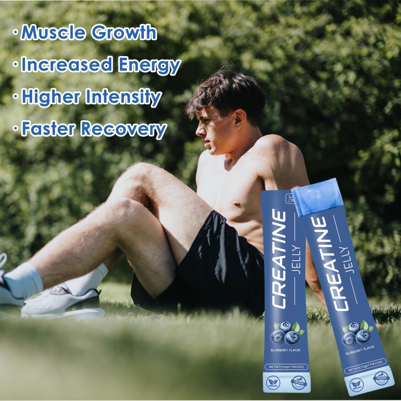 OEM Private Label Aeglewell Factory Sulpply Creatine Jelly Sticks Blue Berry Pre Workout Creatine Jelly