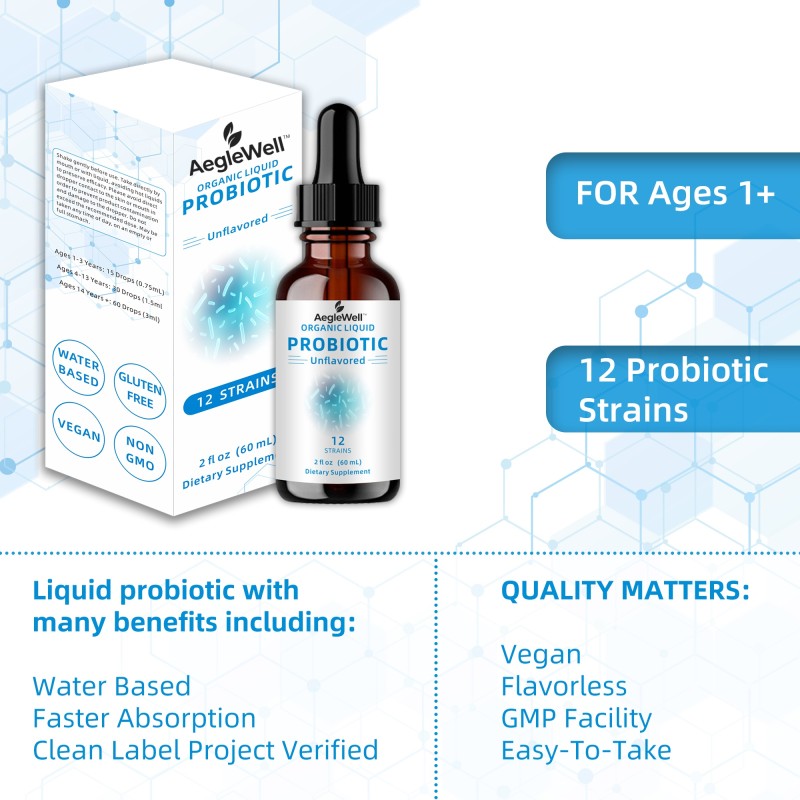 AegleWell Probiotics for Woman Probiotic Liquid for Vaginal Health Digestive Gut Health and Feminine Health