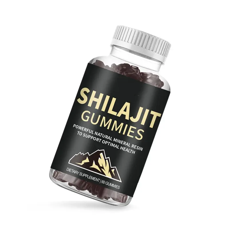 OEM ODM Shilajit Gummies 5 in 1 Supplement with Chaga Mushroom and Ashwagandha With Vitamins Private Label