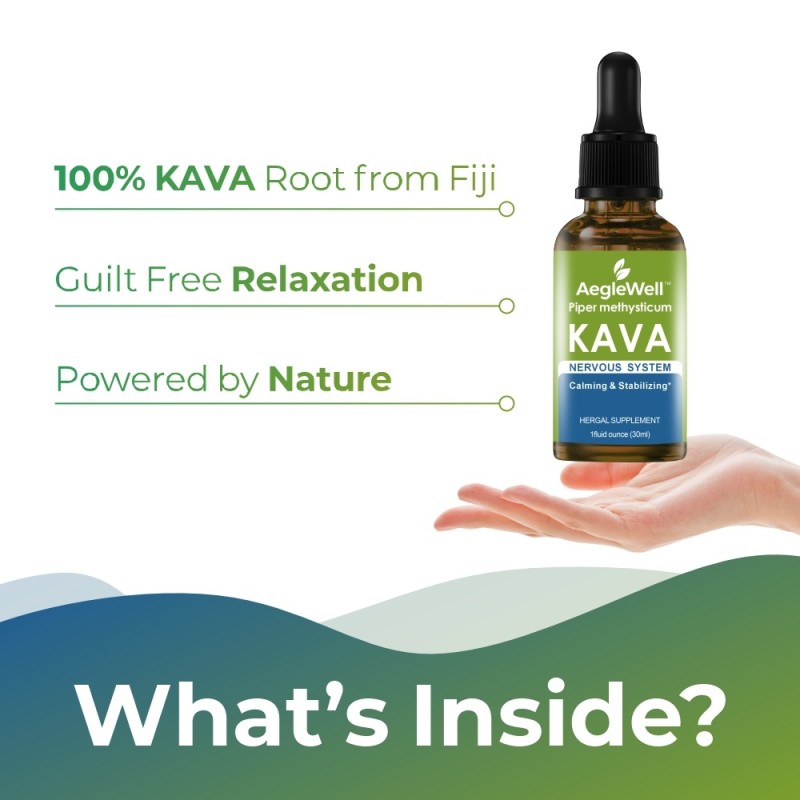 AegleWell  Kava Drops Calming Kava Extract With Chamomile and Lavender Adaptogen Drops Mood Support Supplement With Kava Root
