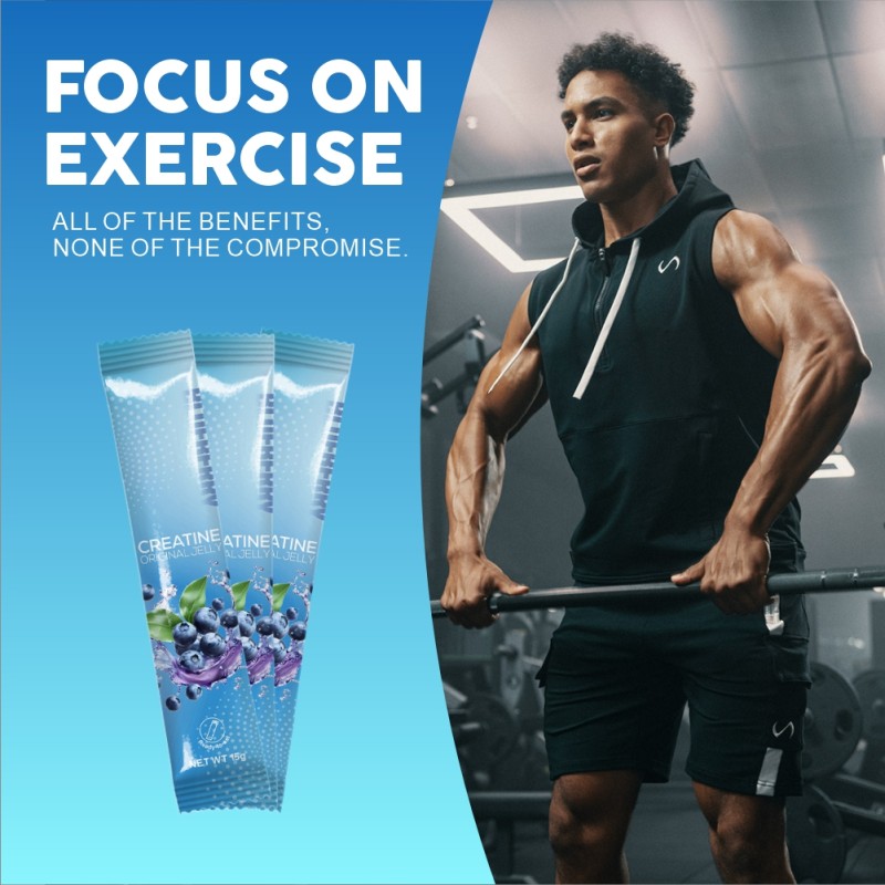 OEM Creatine Monohydrate Jelly Sticks Wholesale Pre Workout Energy boost Health Supplements