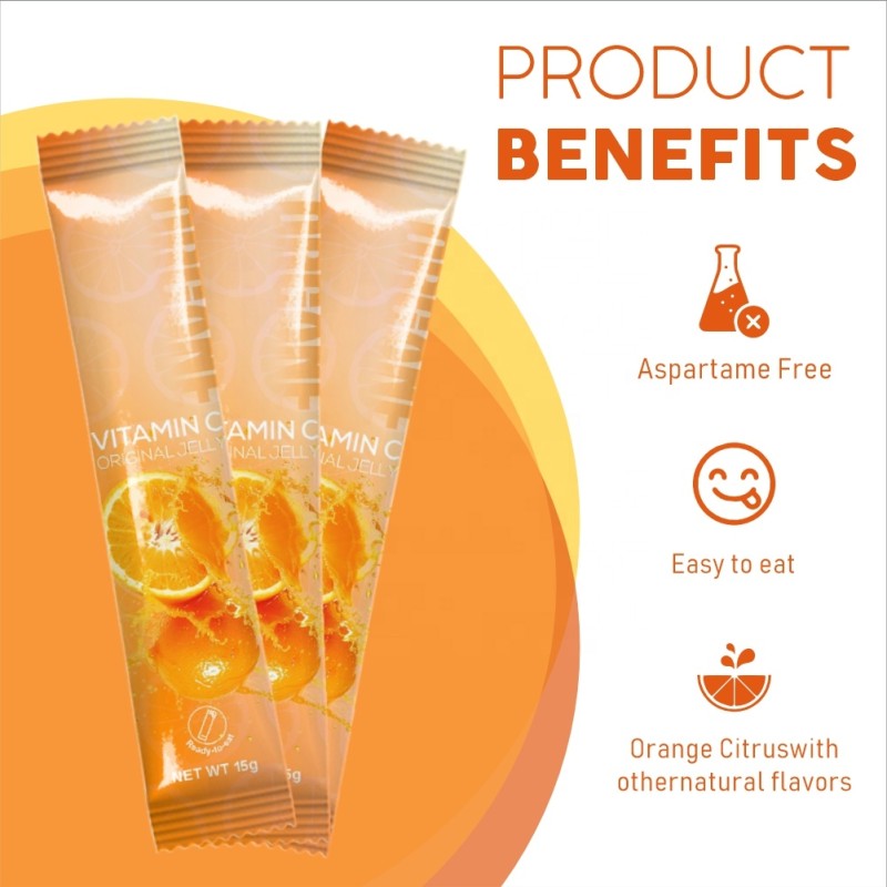 High Quality Hydrolyzed Collagen Peptide Supplement with Vitamin C Fish Collagen Jelly for Teenagers OEM Skin Management