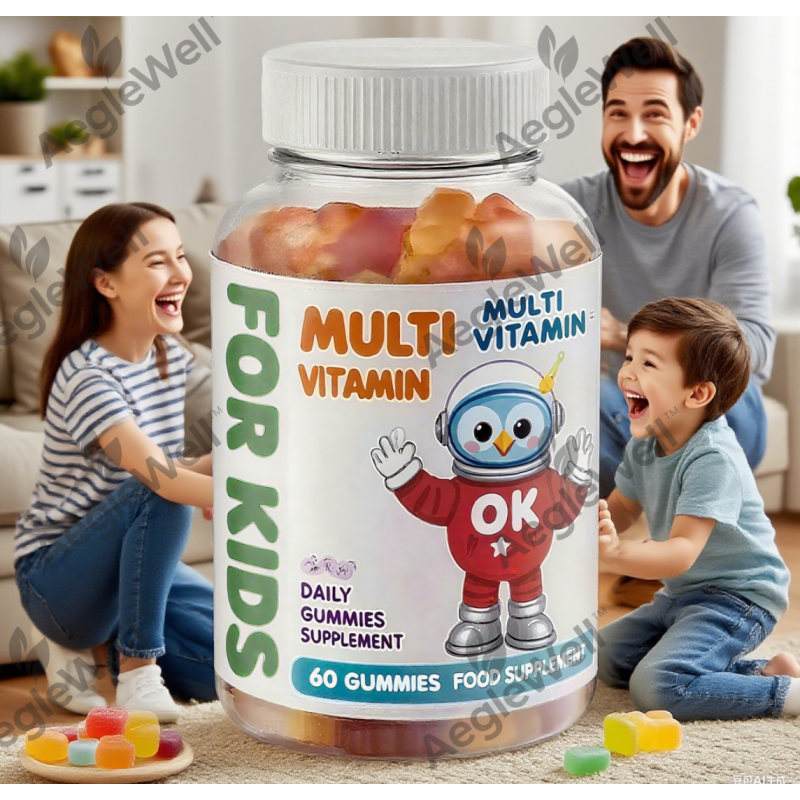 OEM Bulk Halal Organic Multivitamin Gummies for Kids Immunity Gummy Children's Multivitamin Supplement