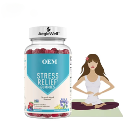 OEM/ODM Stress Relief Supplement Stress Multivitamin Gummies Decompression Relief Smart Brain Relax Gummies Private Label