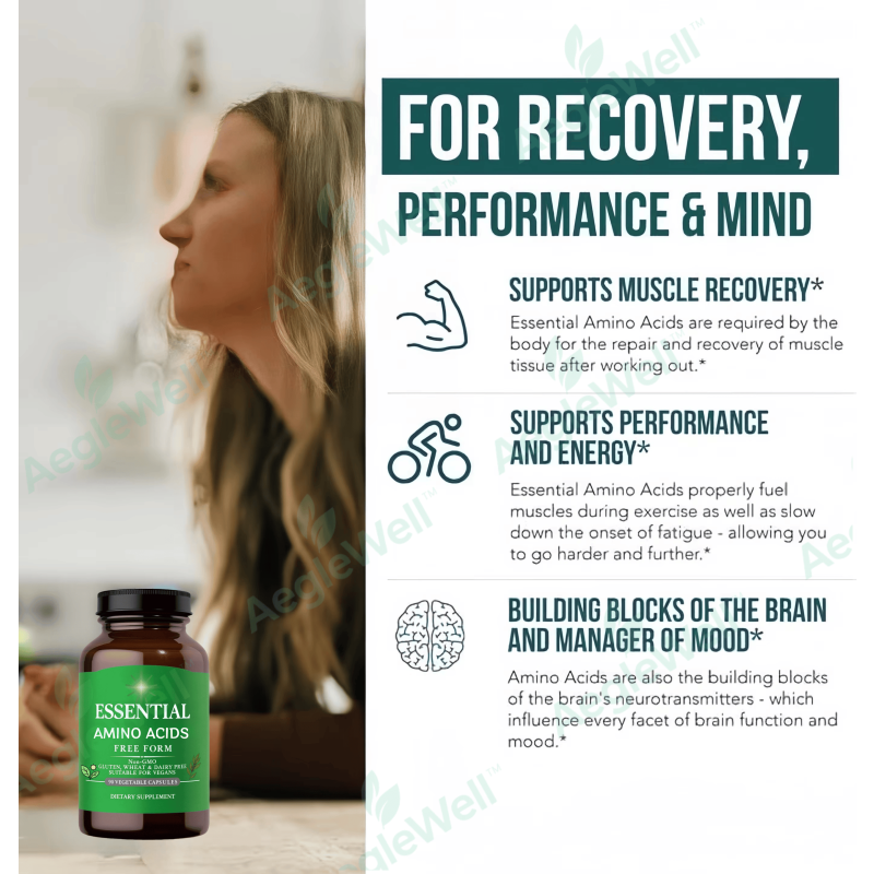 Private Label Sports Nutrition Essential Branched-chain Amino Acid Capsules After Exercise Supplement to Restore Muscle