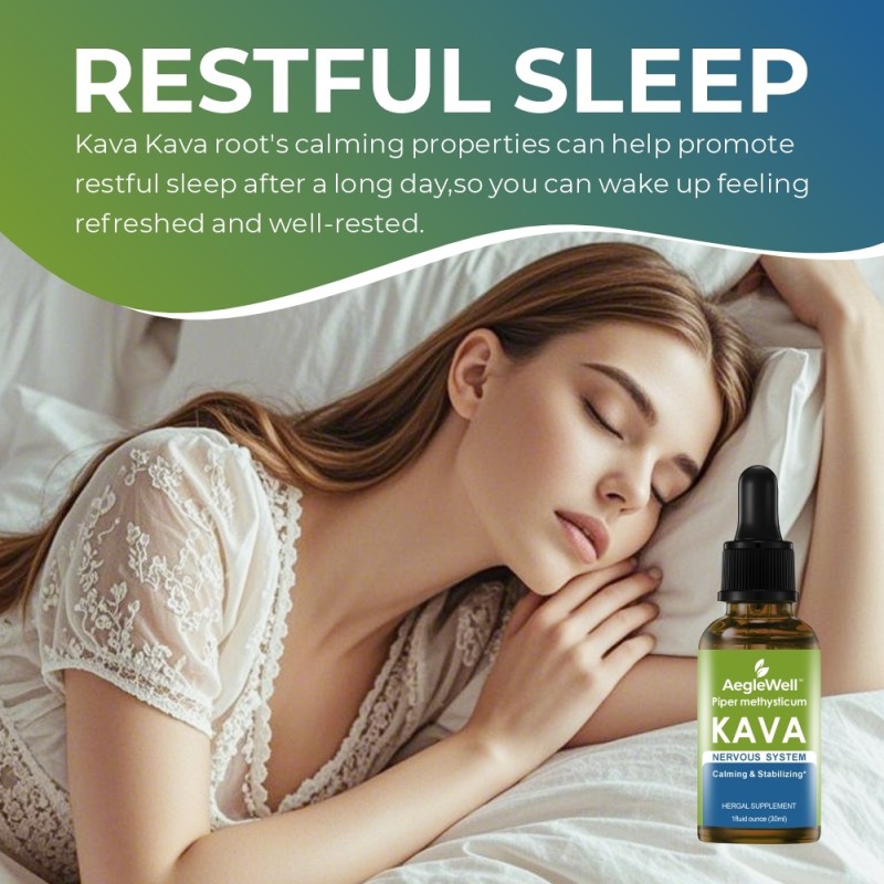 AegleWell  Kava Drops Calming Kava Extract With Chamomile and Lavender Adaptogen Drops Mood Support Supplement With Kava Root