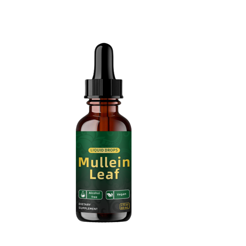 OEM Natural Lung Cleanse Detox Mullein Leaf Extract Drops Mullein Chlorophyll Liquid Supplement For Respiratory System Support