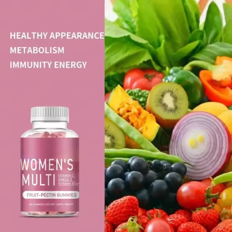 Factory Sale Women's Multivitamin Gummies Hair Skin and Nails Vegan Multivitamin Gummies Vitamin C Gummies