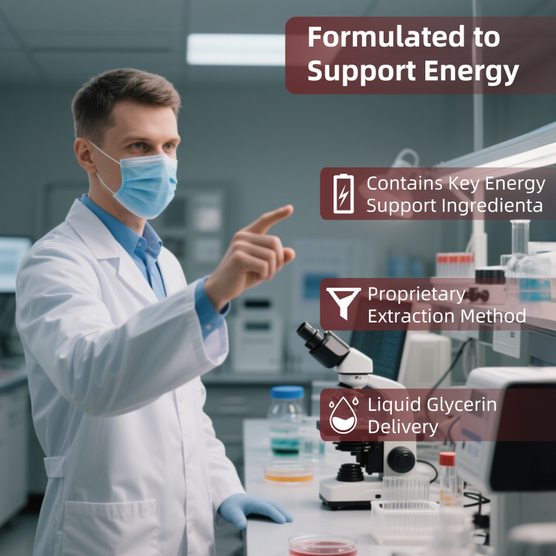 AegleWell Private Label Active Ginseng Supplement Ginseng Extract Liquid Drops for Men Energy Immune System Boost