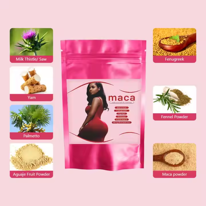 Private Label Factory Powder Breast Bbl Hip and Big Butt Enlargement Klw Maca Powder for Maca Supplements