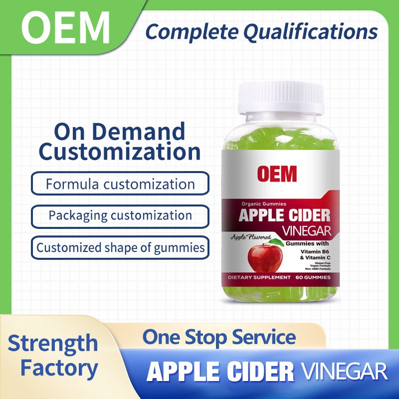 Original Factory OEM Apple Cider Vinegar Gummies Fudge Supports Customization of Various Gel Fudge ACV Gummies