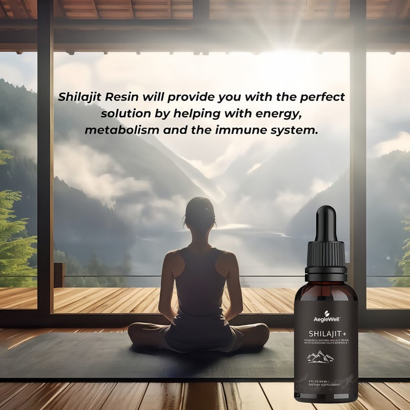 Wholesale AegleWell  Private Label Pure Natural Shilajit Liquid Drops for Men Metabolism Energy Immune Support Shilajit Drops