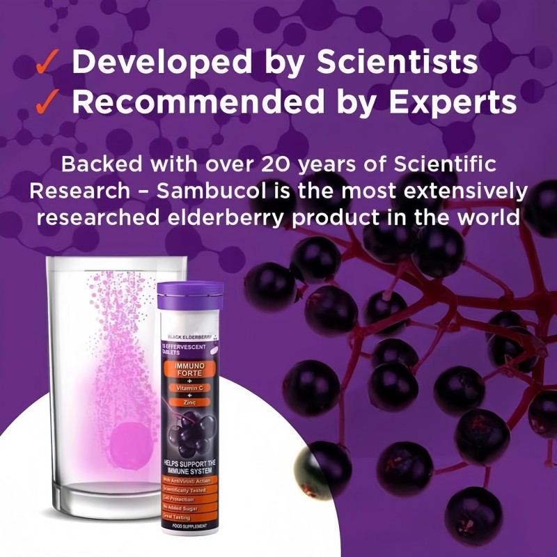 OEM Private Label Dietary Supplement Elderberry Gummy Bites with Vitamin C and Zinc Effervescent Tablets