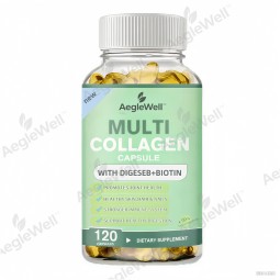 AegleWell Best-selling OEM ODM Softgel Hydrolyzed Multi-Collagen Capsules Factory-Supplement for Healthy Skin and Nails
