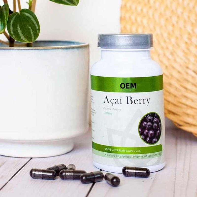 OEM Private Label Dietary Supplement Antioxidant Weight Management Acai Berry Capsules
