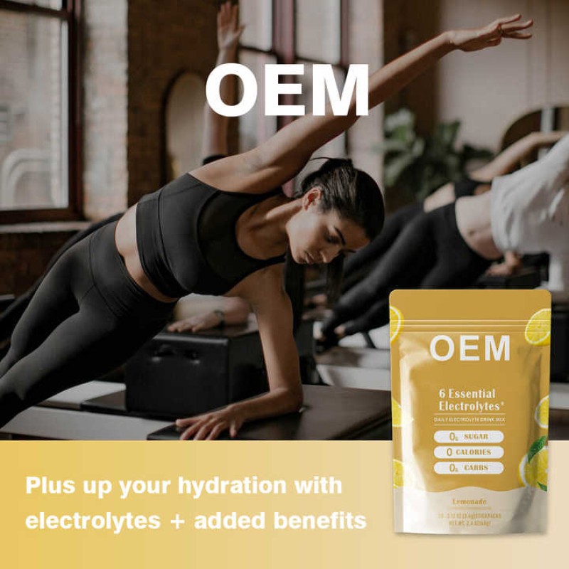 High Quality Vitamin Essential Electrolyte Drink Powder No Calories Lemonade Falvor Enhanced With Essential Minerals
