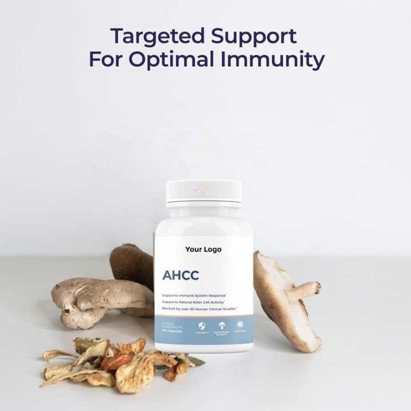 OEM Private Label Health Supplements Food Grade Mushroom Extract Powder Capsules Ahcc Powder Capsule