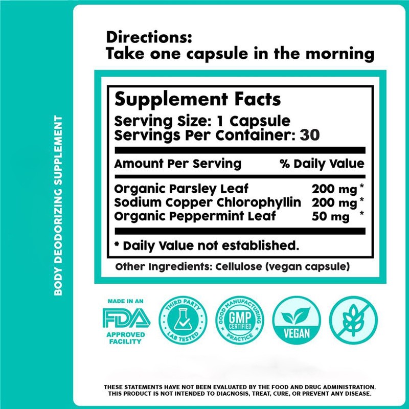 Chlorophyll Capsules Manufacturer - Natural Deodorant Gut Detox OEM