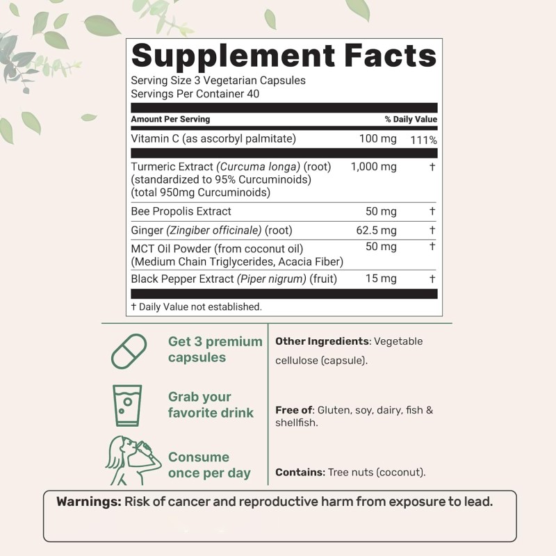 Turmeric Capsules Supplier - Curcumin 95% Herbal Supplement