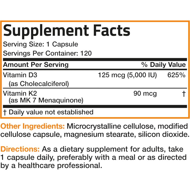 Vitamin D3 K2 Capsules Manufacturer - Immunity Bone Health
