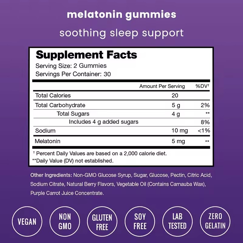 Melatonin Gummies Factory - Natural Sleep Aid Vitamin