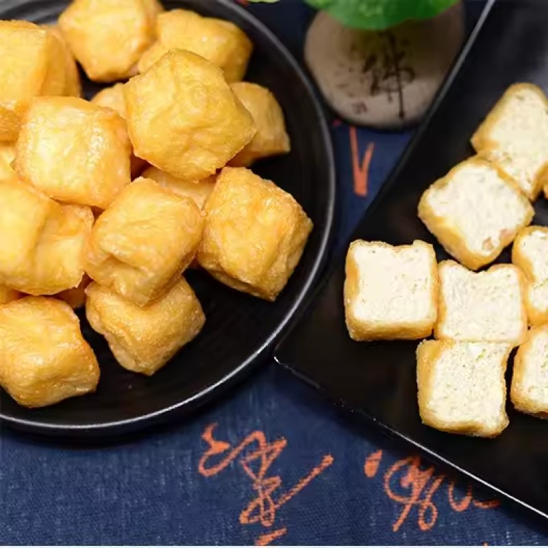 Fried Bean Curd Factory - Oiled Soya Curd Puffs Frozen