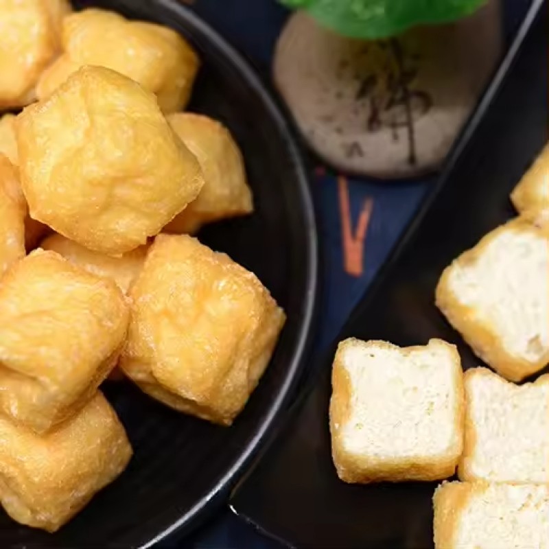 Fried Bean Curd Factory - Oiled Soya Curd Puffs Frozen
