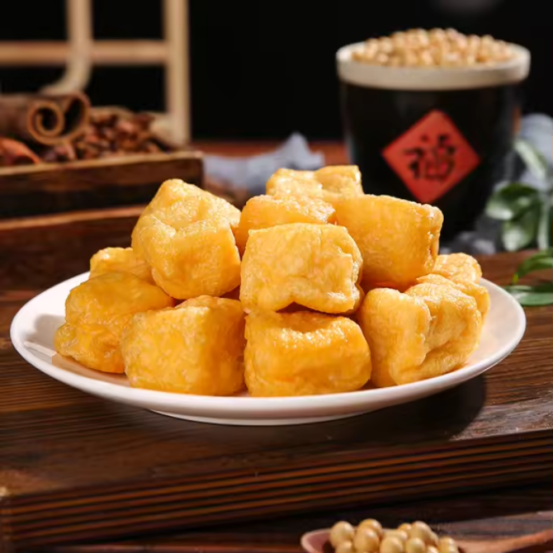 Fried Bean Curd Factory - Oiled Soya Curd Puffs Frozen