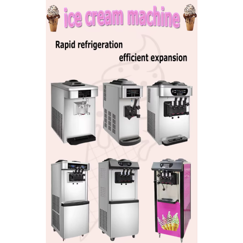Soft Serve Ice Cream Machine Supplier - 3 Flavors Stainless Steel