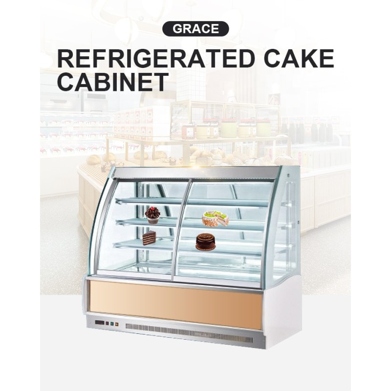 Cake Showcase Manufacturer - 4 Layers Glass Display Counter