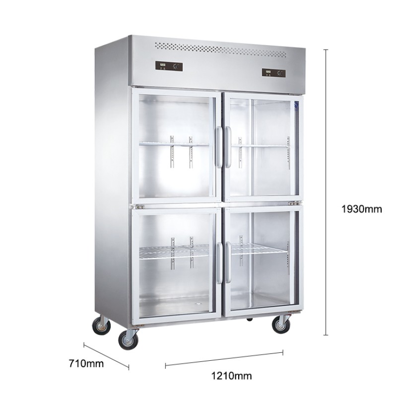 Kitchen Refrigerator Supplier - 4 Glass Door Upright Freezer