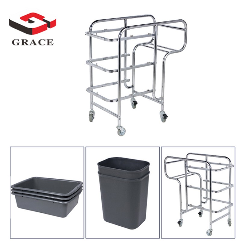 Dish Trolley Supplier - Restaurant Stainless Steel Collecting
