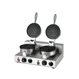 Waffle Maker Factory - Electric 2-Plate Rotary Round