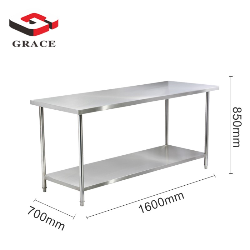 Work Table Manufacturer - Round Tube Style with Undershelf