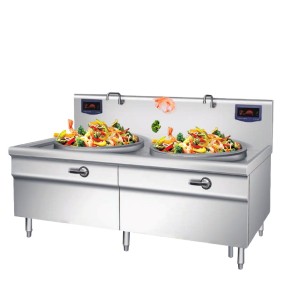 Induction Wok Cooker Factory - Stainless Steel Double Burner
