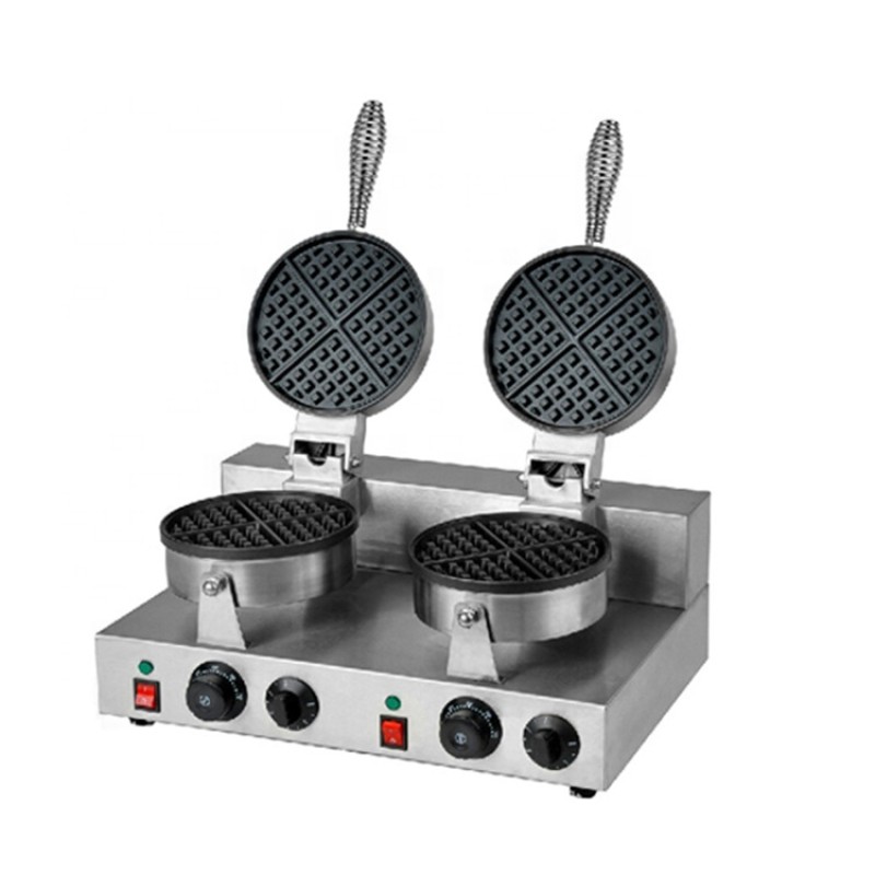 Waffle Maker Factory - Electric 2-Plate Rotary Round
