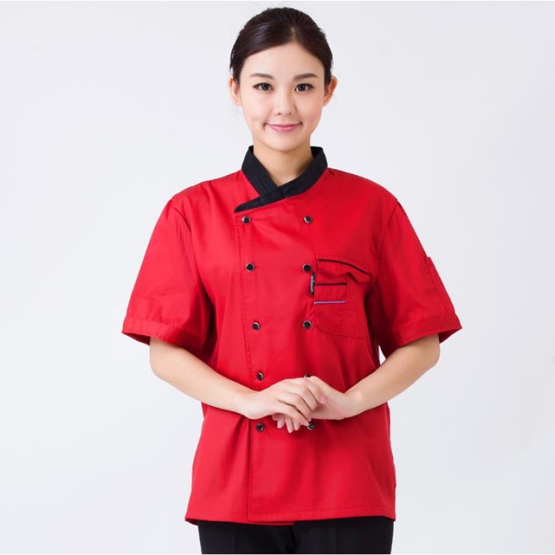 Chef Jacket Manufacturer - Unisex Short Sleeves Double-Breasted