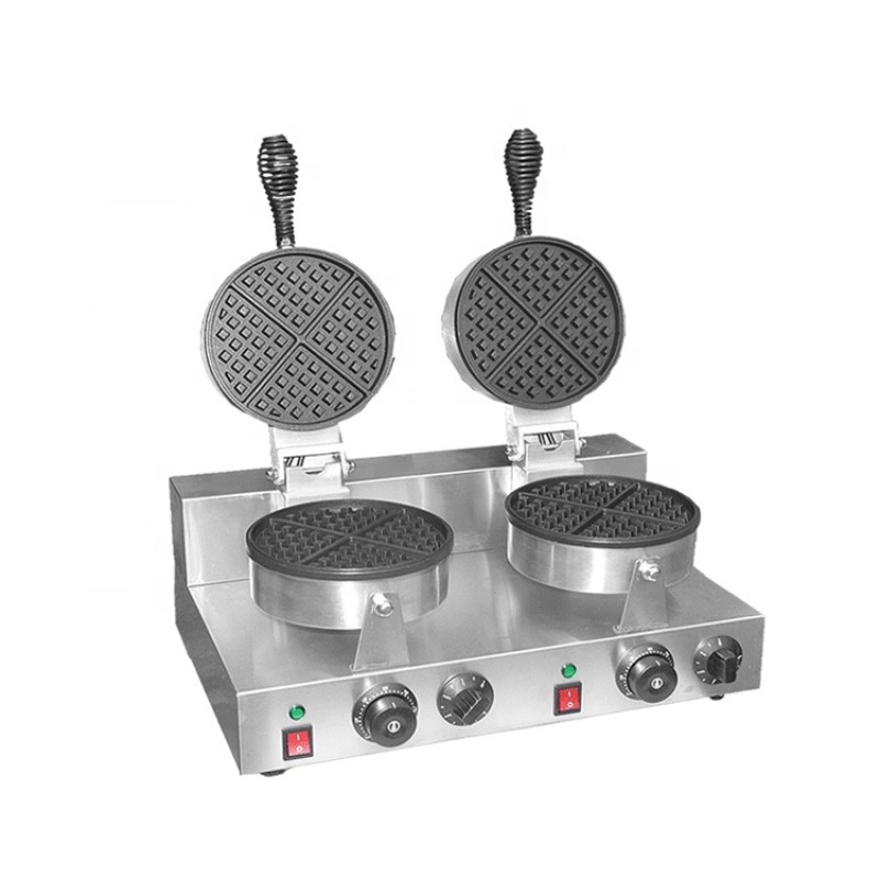 Waffle Maker Factory - Electric 2-Plate Rotary Round