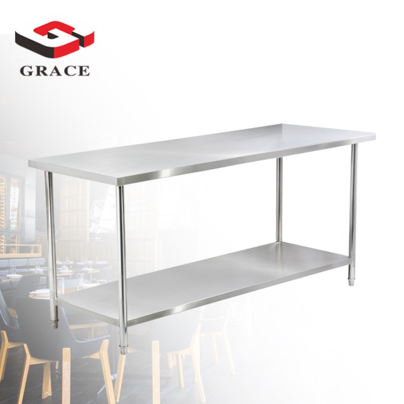 Work Table Manufacturer - Round Tube Style with Undershelf