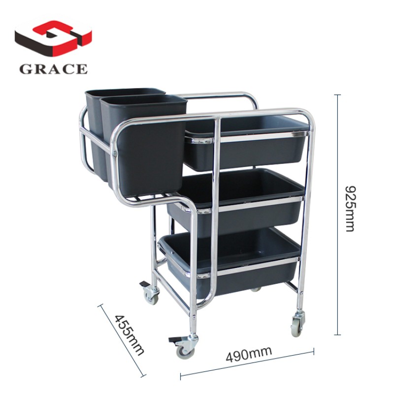 Dish Trolley Supplier - Restaurant Stainless Steel Collecting