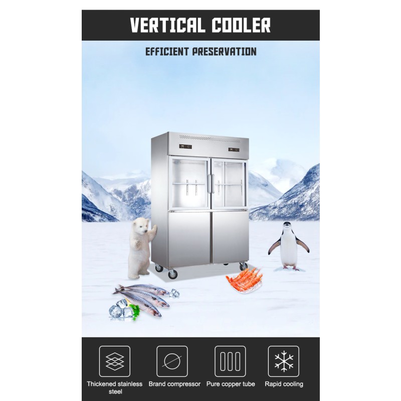 Deep Freezer Factory - Commercial 1200L 4 Door Glass