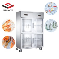 Kitchen Refrigerator Supplier - 4 Glass Door Upright Freezer