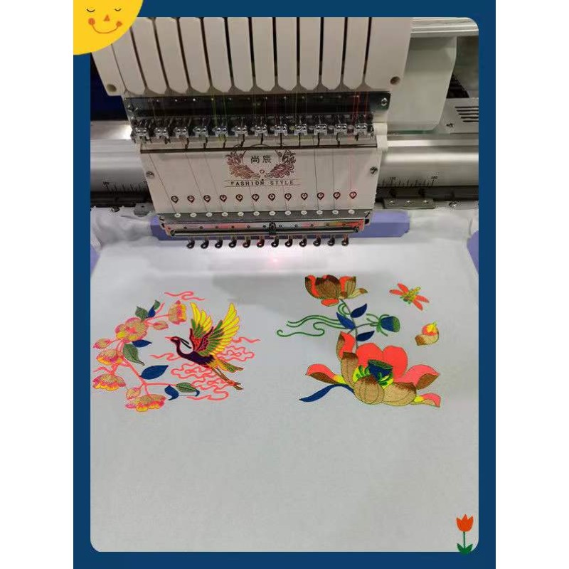 Digital Embroidery Machine Supplier - 2 Head Logo Flat Hat T-Shirt