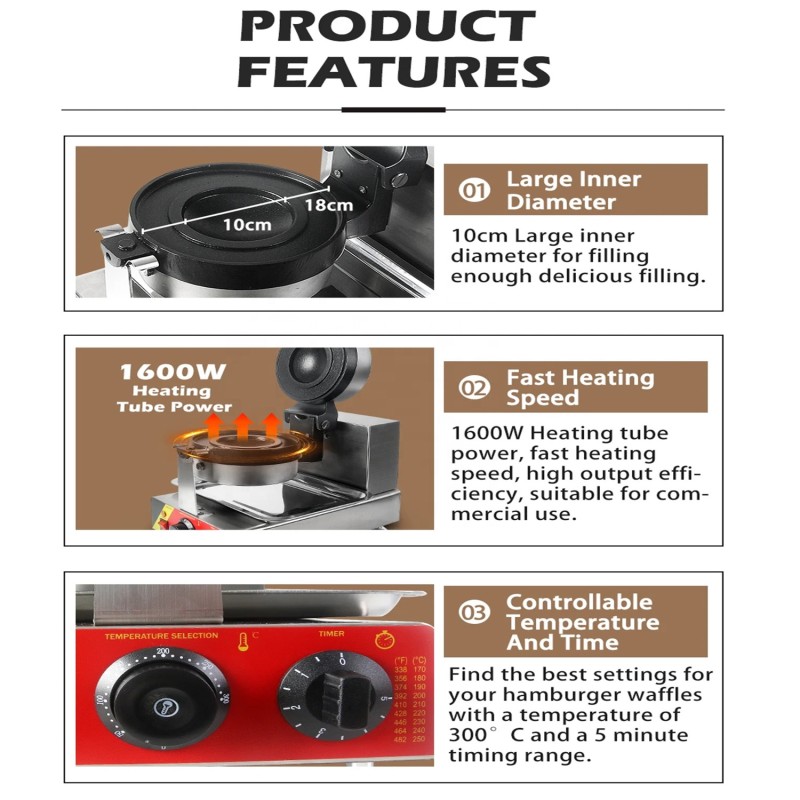 Sandwich Maker Supplier - Commercial Electric Panini Hamburger