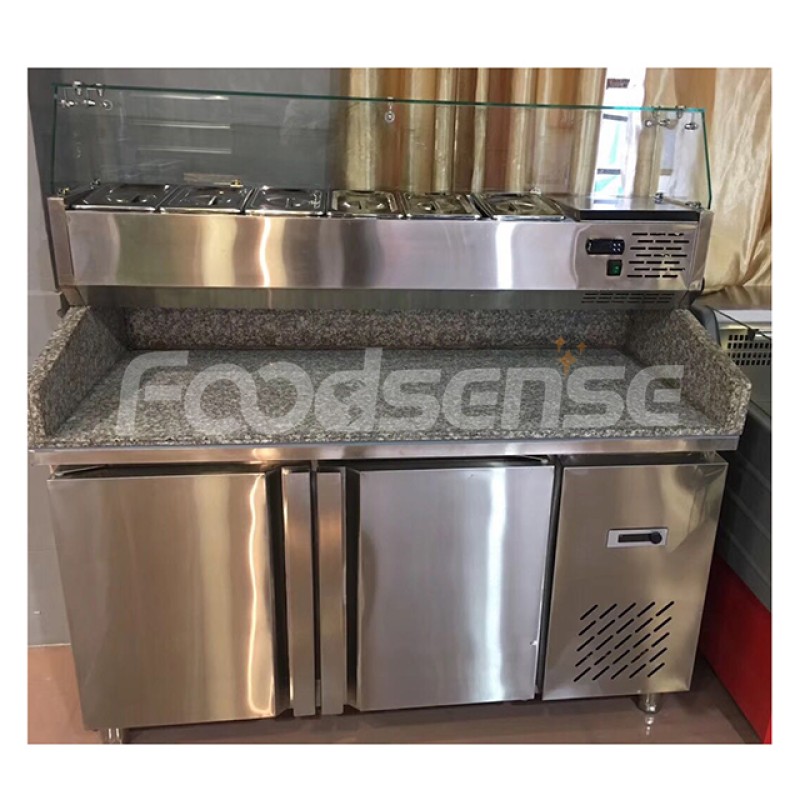 Pizza Worktable Supplier - Glass Cover Container Display