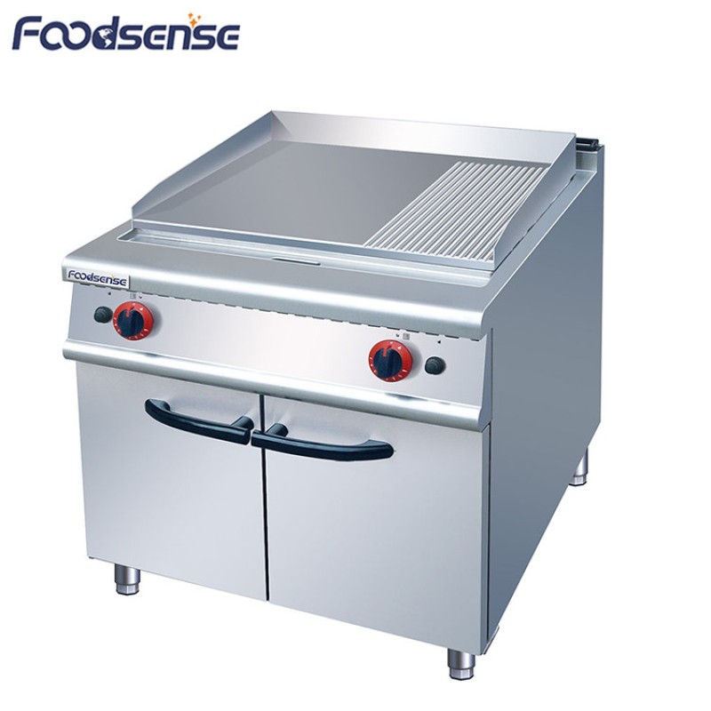 Gas Griddle Factory - Stainless Steel Flat Grooved