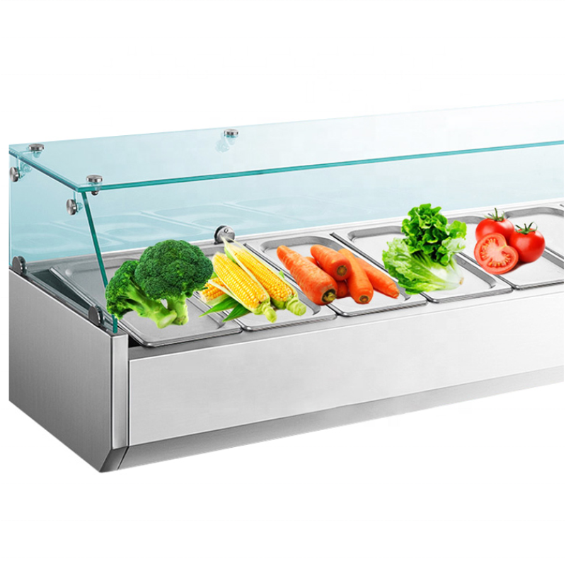 Salad Showcase Supplier - Glass Vegetable Fruit