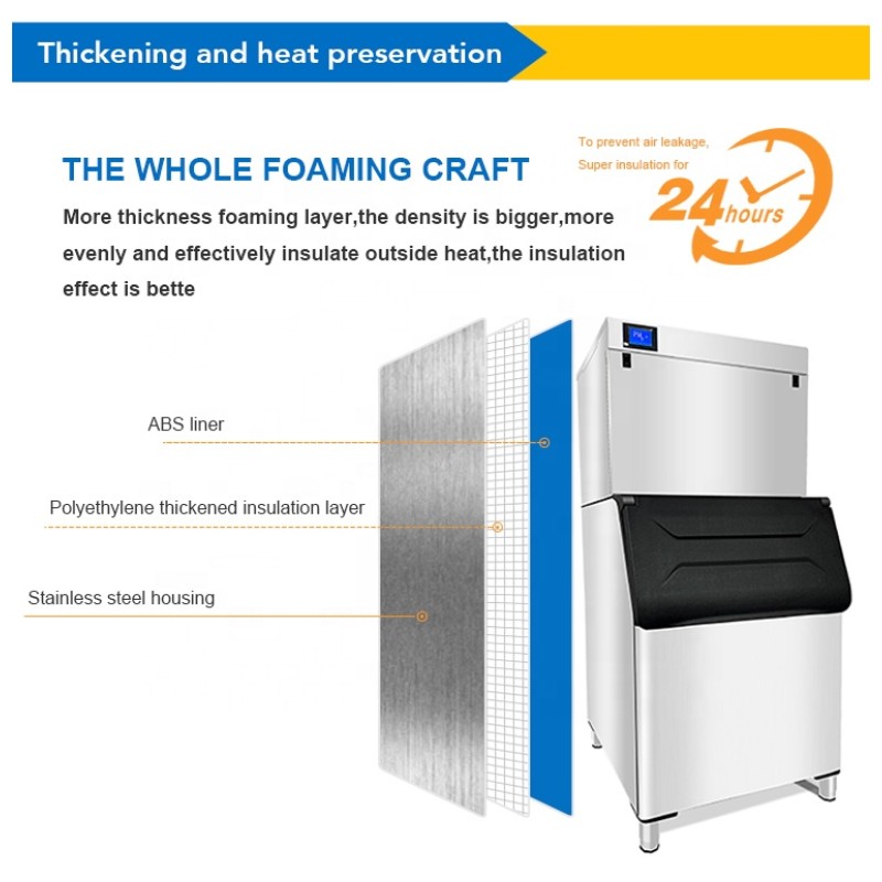 Ice Cube Maker Factory - 500kg/24h Bar Restaurant Milk Tea