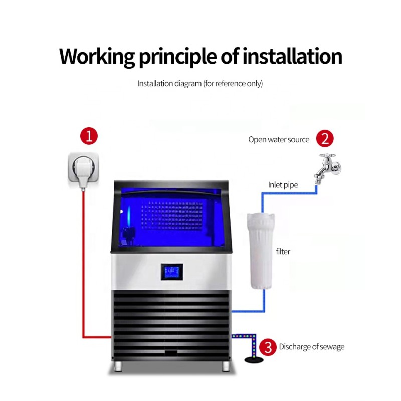 Ice Cube Maker Factory - Low Price 150kg Air-cooled Milk Tea